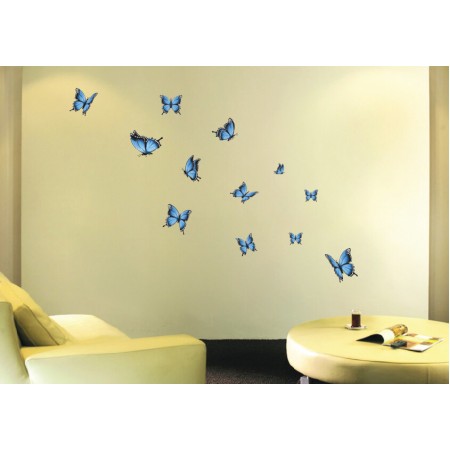 Kék pillangók - Színes Matrica